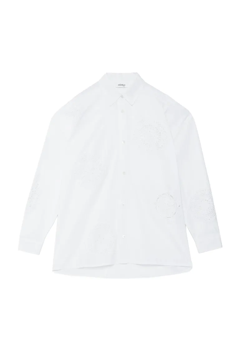 Dames blouse lange mouw wit