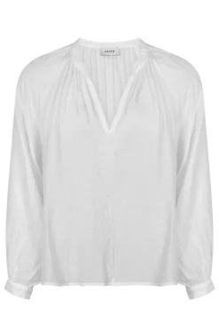 Dames blouse lange mouw wit