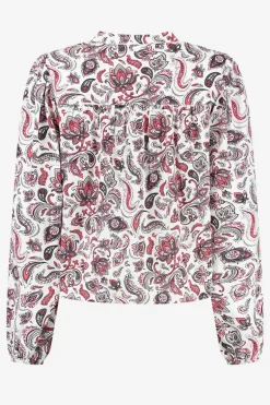 Dames blouse lange mouw wit