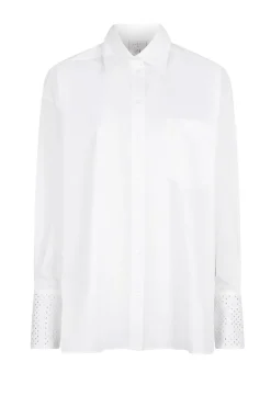 Dames blouse lange mouw wit