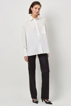 Dames blouse lange mouw wit