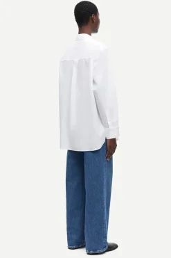 Dames blouse lange mouw wit
