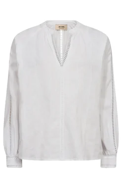 Dames blouse lange mouw wit