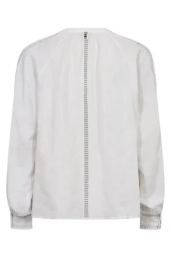 Dames blouse lange mouw wit
