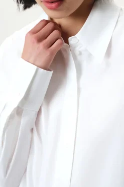 Dames blouse lange mouw wit