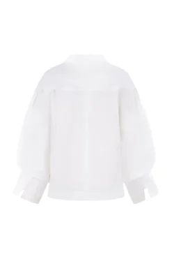 Dames blouse lange mouw wit