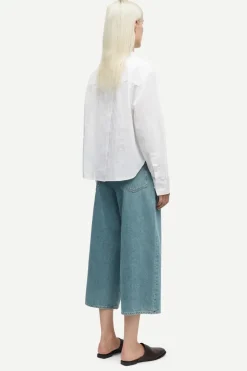 Dames blouse lange mouw wit