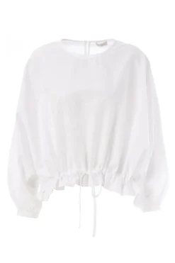 Dames blouse lange mouw wit