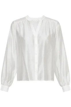 Dames blouse lange mouw wit