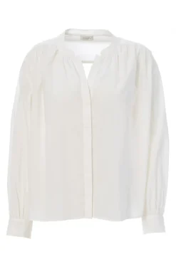 Dames blouse lange mouw wit