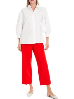 Dames blouse lange mouw wit