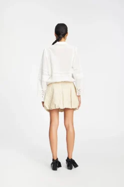 Dames blouse lange mouw wit