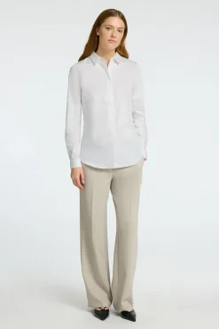 Dames blouse lange mouw wit