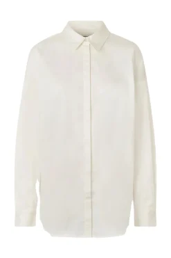 Dames blouse lange mouw wit