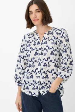 Dames blouse lange mouw wit