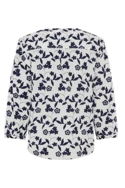 Dames blouse lange mouw wit