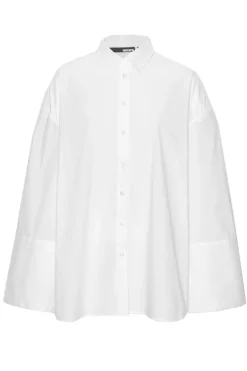 Dames blouse lange mouw wit