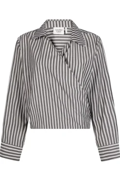 Dames blouse lange mouw zwart