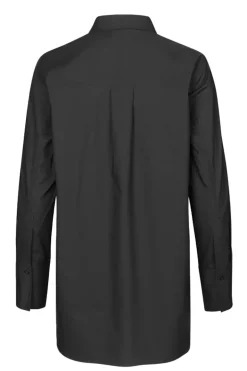 Dames blouse lange mouw zwart