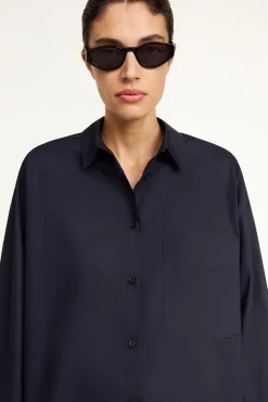 Dames blouse lange mouw zwart