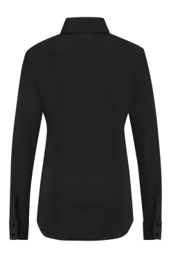 Dames blouse lange mouw zwart
