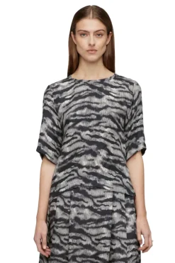 Dames blouse lange mouw zwart