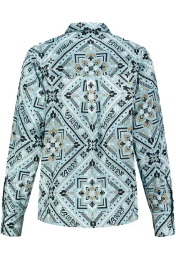 Dames blouse lange mouw zwart