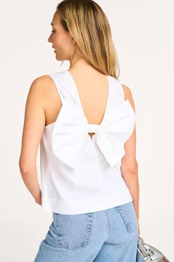 Dames blouse mouwloos wit