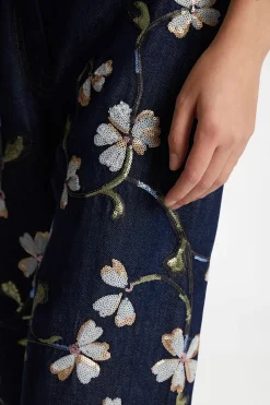 Dames broek blauw