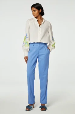 Dames broek blauw