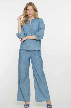 Dames broek blauw