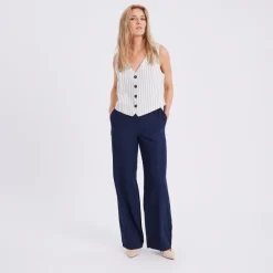 Dames broek blauw