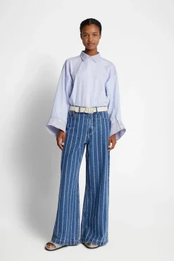 Dames broek blauw