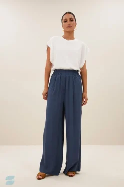 Dames broek blauw