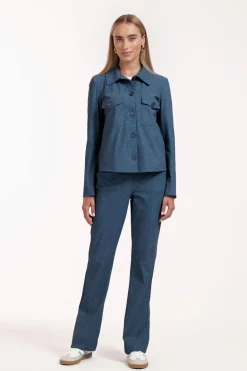 Dames broek blauw
