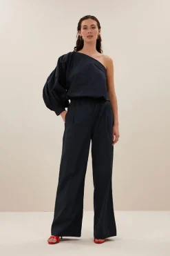 Dames broek blauw