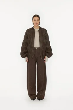 Dames broek bruin