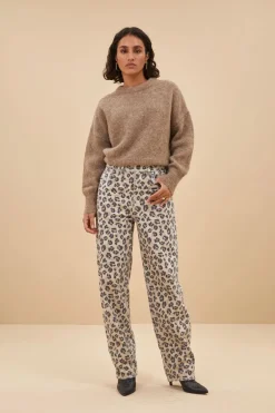 Dames broek bruin