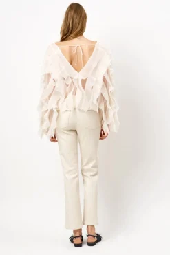 Dames broek ecru