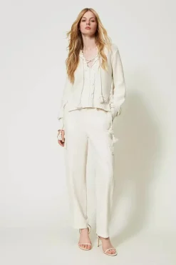 Dames broek ecru