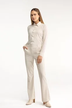 Dames broek ecru