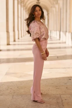 Dames broek rose