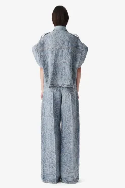 Dames gilet blauw