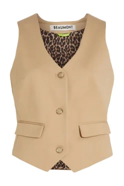 Dames gilet bruin