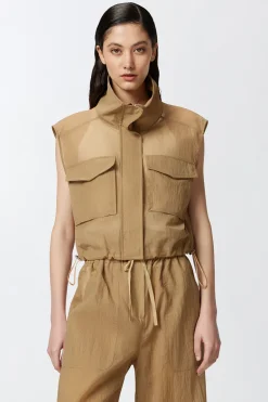 Dames gilet bruin
