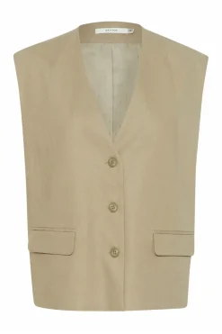 Dames gilet bruin