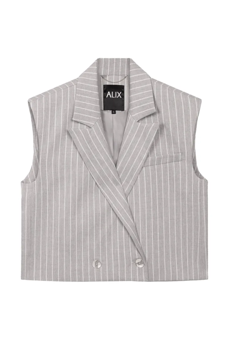 Dames gilet grijs