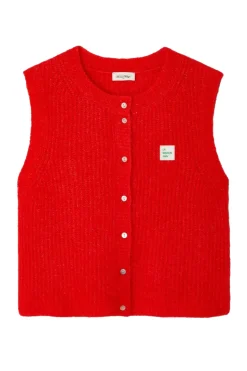 Dames gilet rood