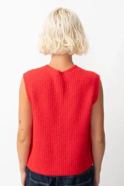 Dames gilet rood