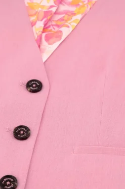 Dames gilet rose